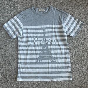 Maison Kitsune Paris Eiffel Tower Striped Tee T Shirt
